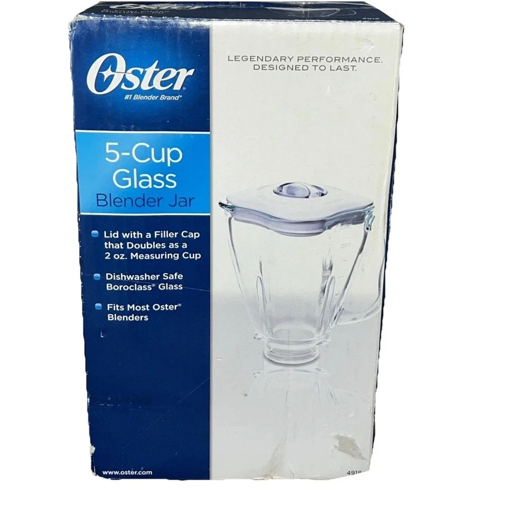 Oster 5 Cup Glass Blender Jar Container Fits Most Oster Blenders (4918) ‎ New